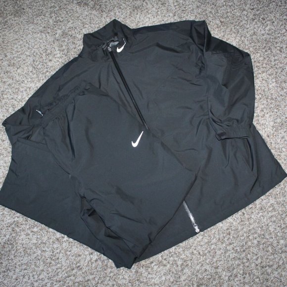 NIKE GOLF Storm Fit Windbreaker Jacket Pants Set Black 726399-010 Size XL H13206 - Picture 12 of 12